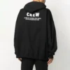 Crew-shirt met alfabetprint en rits, unisex, zwart 620974TIV751070