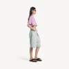 Cropped T-shirt voor dames met 520 stickers in oudroze/wit