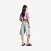 Cropped T-shirt voor dames met 520 stickers in oudroze/wit