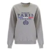 Crown effen kleur met alfabetlogo, Hoodies met capuchon, grijs 578132TGV681300