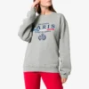 Crown effen kleur met alfabetlogo, Hoodies met capuchon, grijs 578132TGV681300