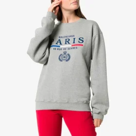 Crown effen kleur met alfabetlogo, Hoodies met capuchon, grijs 578132TGV681300