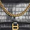 Crush Crocodile Medium kettingtas “Black” 716393210IX1000