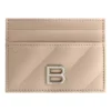 Crush-kaarthouder, doorgestikt “Beige” 766467210J02906