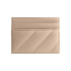 Crush-kaarthouder, doorgestikt “Beige” 766467210J02906