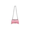 Crush kleine kettingtas, doorgestikt “Pink” 716351210J05812