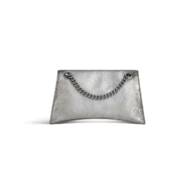 Crush kleine kettingtas met ‘Dirty’-effect “Silver” 7819202AA6X8110