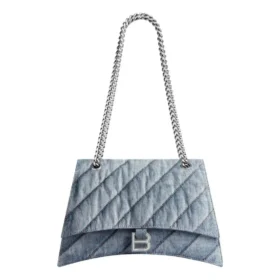 Crush middelgrote kettingtas, doorgestikt “Blue” 7163932AAGX4661