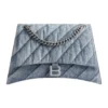 Crush middelgrote kettingtas, doorgestikt “Blue” 7163932AAGX4661