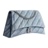 Crush middelgrote kettingtas, doorgestikt “Blue” 7163932AAGX4661