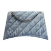 Crush middelgrote kettingtas, doorgestikt “Blue” 7163932AAGX4661