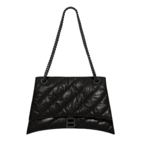 Crush middelgrote kettingtas met quiltpatroon “Black” 716393210IY1000