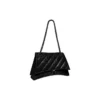 Crush middelgrote kettingtas met quiltpatroon “Black” 716393210IY1000