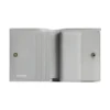 Crush portemonnee met klep voor munten en pasjes, gemetalliseerd en doorgestikt “Silver” 766461210IW8110