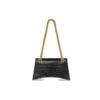 Crush Small Chain Bag met krokodillenreliëf “Black” 716351210IX1000