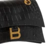 Crush Small Chain Bag met krokodillenreliëf “Black” 716351210IX1000