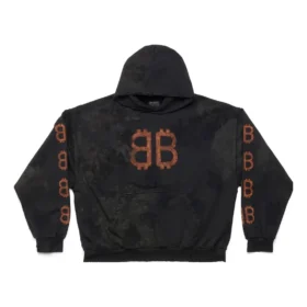 Crypto-hoodie Medium Fit “Black Faded” 742603TOVN71055
