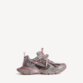 Dames 3XL Sneakers met kleurverloop en bedeltjes in grijs/roze