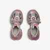 Dames 3XL Sneakers met kleurverloop en bedeltjes in grijs/roze