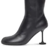 Dames enkellaarzen 90 mm “Zwart leer” 701937WBCR01000