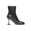 Dames enkellaarzen 90 mm “Zwart leer” 701937WBCR01000