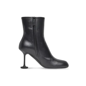 Dames enkellaarzen 90 mm “Zwart leer” 701937WBCR01000
