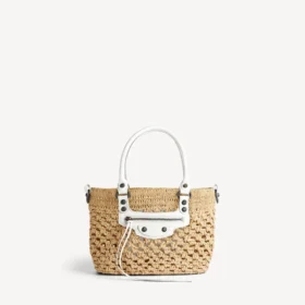 Dames Le City Basket Small in naturel/optisch wit