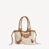 Dames Le City strandtas, klein, in beige/camel