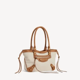 Dames Le City strandtas, klein, in beige/camel