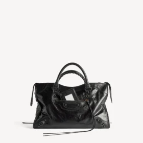 Dames Le City-tas medium in zwart