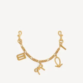 Dames sleutelhangerketting met hangertjes in goud