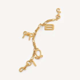 Dames sleutelhangerketting met hangertjes in goud