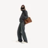 Dames-sneaker ‘Hamptons’ met medium versleten look in gebroken wit/rood