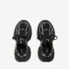 Dames-Sneakers 3XL met bedeltjes in zwart/zilver