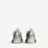 Dames-sneakers met stencil-logo in zwart/wit