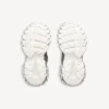 Dames-sneakers met stencil-logo in zwart/wit