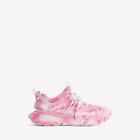 Dames-Sneakers met Track-logo in roze/wit