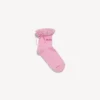 Dames sokken met strik in roze/rood