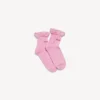 Dames sokken met strik in roze/rood