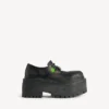 Dames Strike veterschoenen met bedeltjes in zwart/multicolor