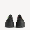 Dames Strike veterschoenen met bedeltjes in zwart/multicolor