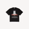 Dames-T-shirt ‘The Door’ in oversized model, zwart