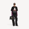 Dames-T-shirt ‘The Door’ in oversized model, zwart