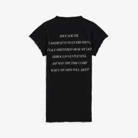 Dames-T-shirt ‘The Song of the Highest Tower’ in small-pasvorm, zwart