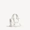 Dames tas ‘City’ klein met grote studs en strass-steentjes in optisch wit