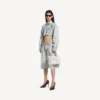 Dames tas ‘City’ klein met grote studs en strass-steentjes in optisch wit