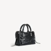 Dames tas ‘City’ klein met grote studs en strass-steentjes in zwart