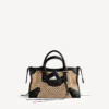 Dames tas ‘Le City’ klein in naturel/zwart