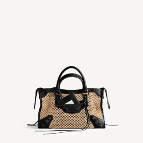 Dames tas ‘Le City’ klein in naturel/zwart