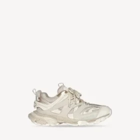 Dames-track-sneaker met gerecyclede zool in beige
